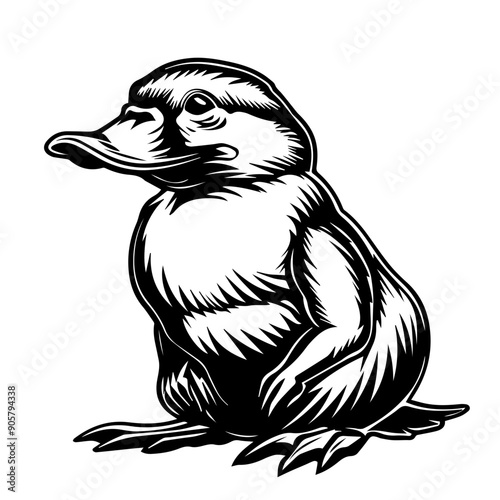 Platypus Black Vector Illustration