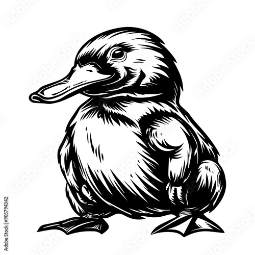 Platypus Black Vector Illustration