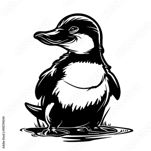 Platypus Black Vector Illustration
