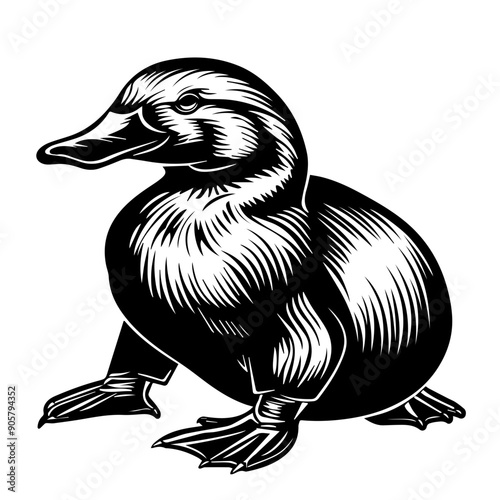 Platypus Black Vector Illustration