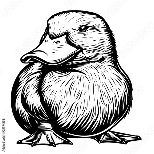 Platypus Black Vector Illustration
