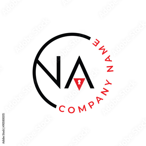 Simple NA Letter Security Logo Design Free Download Simple NA Letter Security Logo Design - GFXLoad