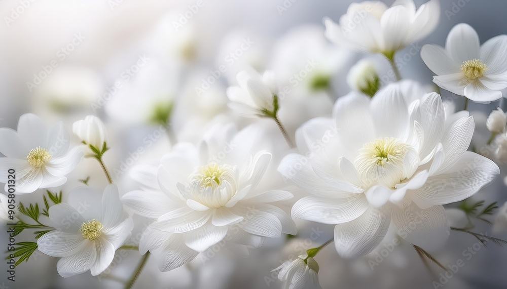 White Blossoms in Full Bloom Captured with Soft, Natural Light White Blossoms in Full Bloom Captured with Soft, Natural Light