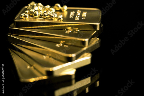 Gold bars 999 precious metal money investing assets