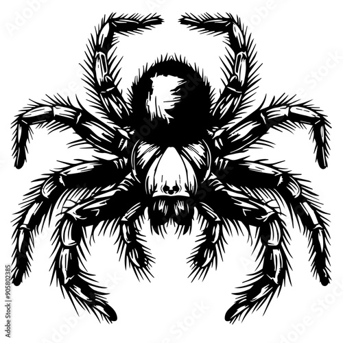 Spider Black Vector Illustration