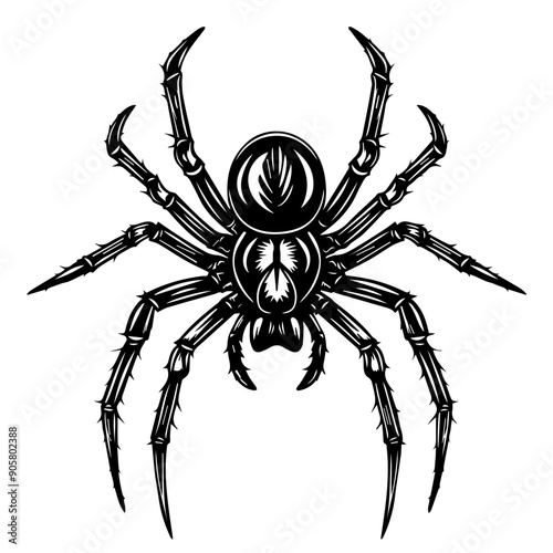Spider Black Vector Illustration