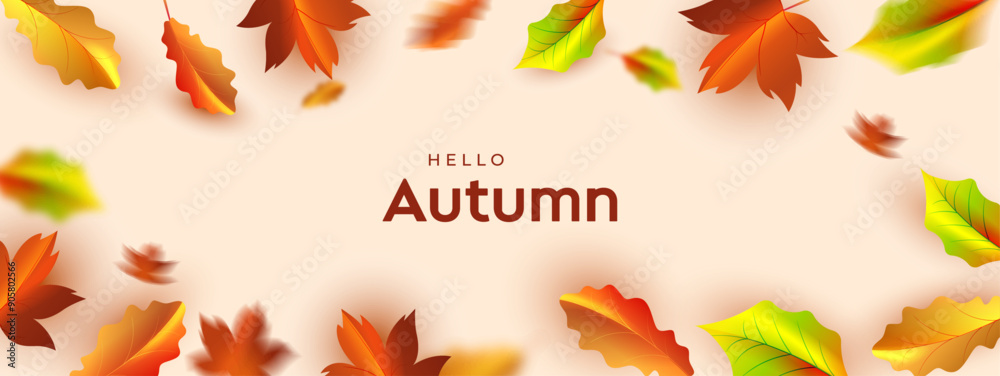 Autumn background, poster or cover. Modern autumn design with border made of falling bright autumn leaves. Fall template for sale banner, flyer, advertising, web, social media, marketing material. Autumn background, poster or cover. Modern autumn design with border made of falling bright autumn leaves. Fall template for sale banner, flyer, advertising, web, social media, marketing material.