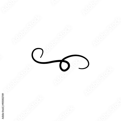 Hand drawn flourishes, swirls, decorative elements vector 