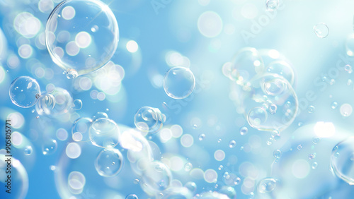 Wallpaper Mural Light Blue Bubble Bliss Torontodigital.ca