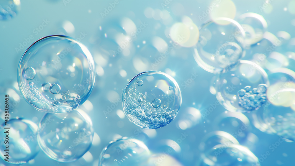 Soft Blue Bubble Background Soft Blue Bubble Background