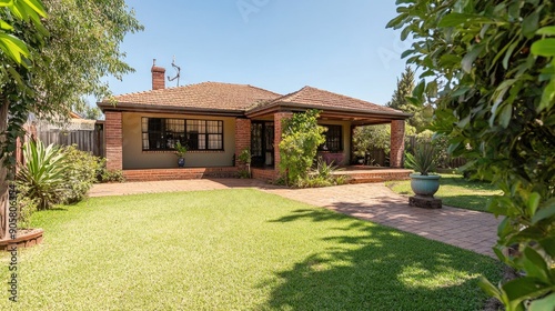 Charming house with well-maintained garden and ample copy space.