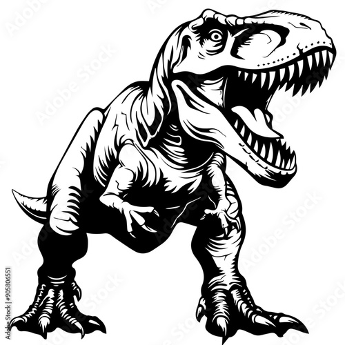 Hand-Drawn T-Rex Dinosaur Vector Illustration