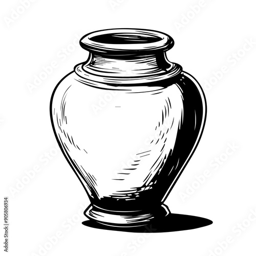 Hand-Drawn Vase Vector Illustration