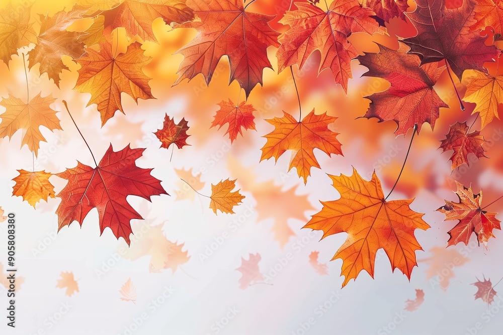 Autumn Leaf Silhouettes on White Background - Isolated Vector Design Autumn Leaf Silhouettes on White Background - Isolated Vector Design