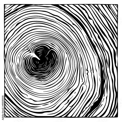 Wood Grain Texture Vector Illustration with Knots