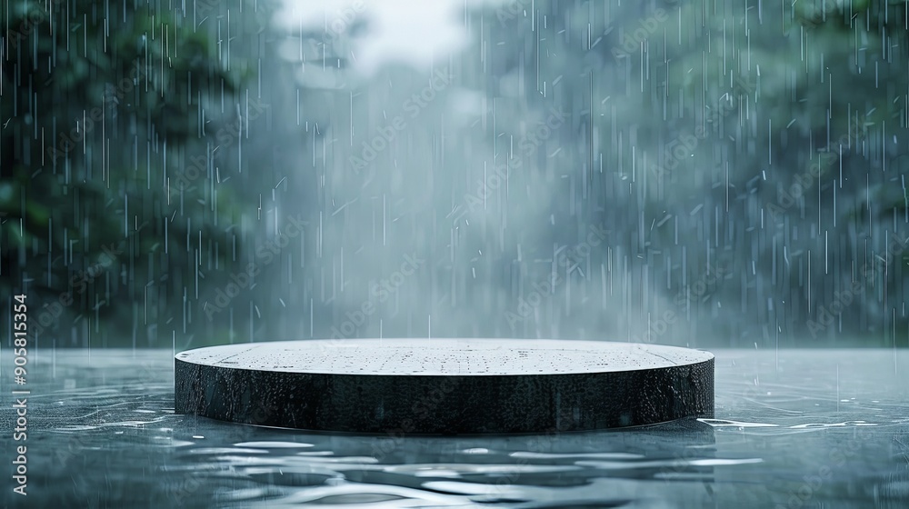 Rainy Day with Circular Platform Rainy Day with Circular Platform