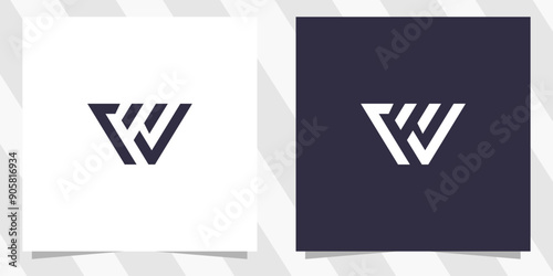letter w logo design vector