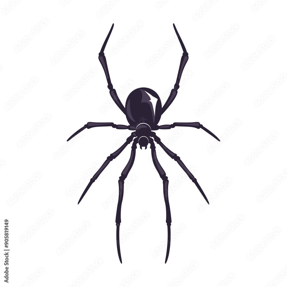 Vector Spider Cartoon Retro Style Illustration Isolated Vector Spider Cartoon Retro Style Illustration Isolated