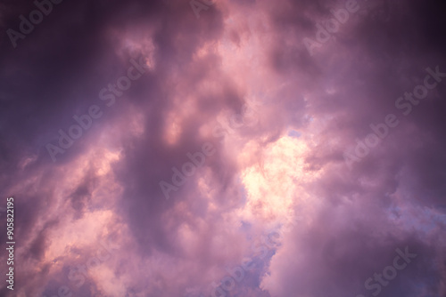 sky with fluffy clouds