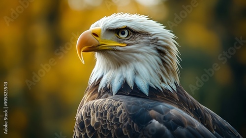 Majestic American Bald Eagle. Symbol of freedom and strength