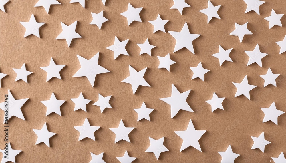 white stars on kraft paper background seamless texture for gift ...