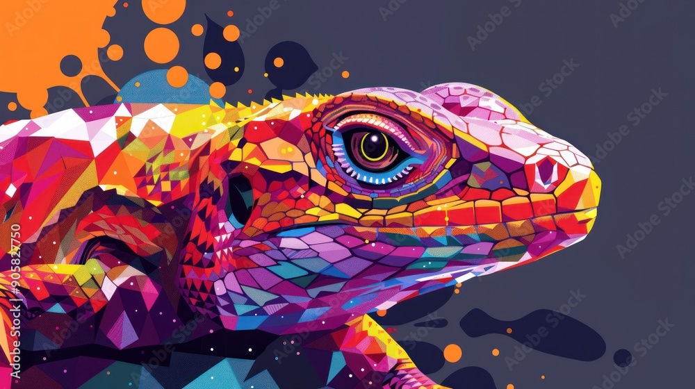 Abstract Colorful Lizard Abstract Colorful Lizard