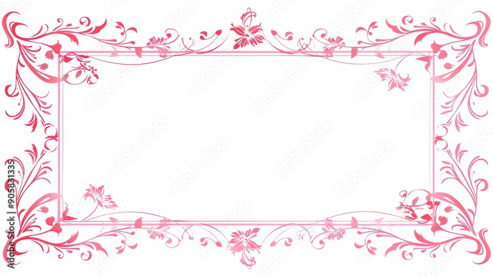 Simple Pink Frame with Clean Design and White Background Simple Pink Frame with Clean Design and White Background