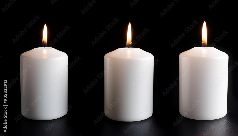 photo of a white candle on a black background made by ai generative photo of a white candle on a black background made by ai generative