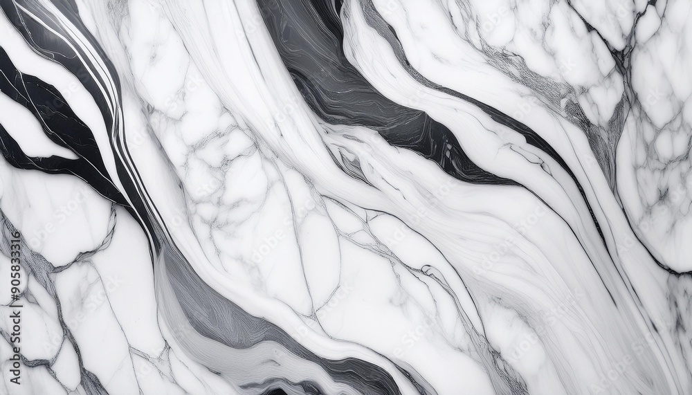 Obraz premium marble wall white silver pattern gray ink graphic background abstract light elegant black