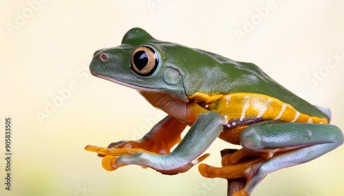 tropical tree frog cruziohyla craspedopus a rain forest amphibian from the amazon rainforest exotic animal and fringe treefrog photo