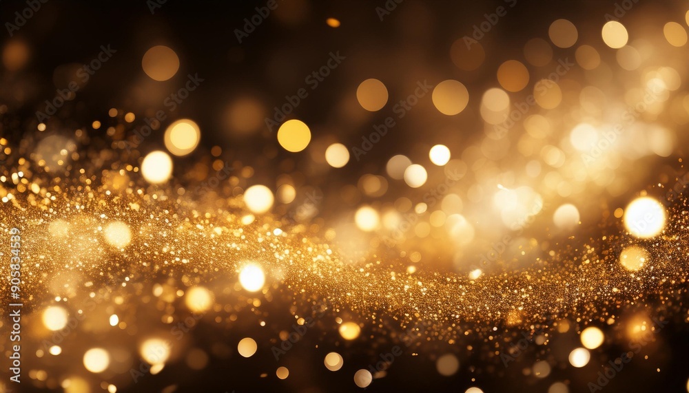 golden swirly bokeh shiny glitter lights overlay on dark background golden swirly bokeh shiny glitter lights overlay on dark background