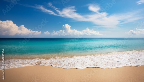 sea with beach and sky view in summer creative banner copyspace image