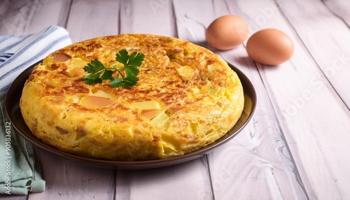 tortilla de patatas spanish omelette with potatoes typical spanish cuisine photo