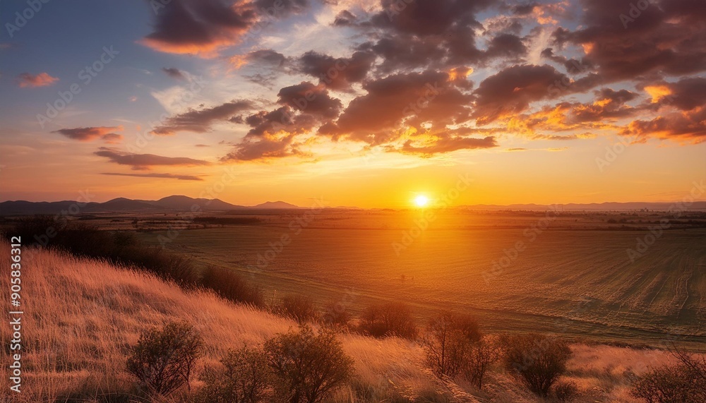 beautiful dramatic sunset background