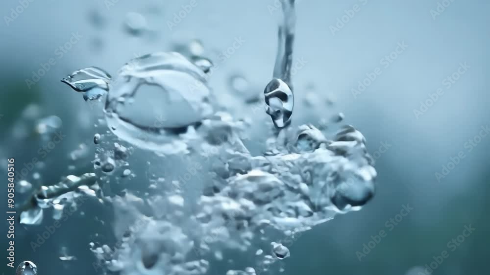 Captivating Water Droplets Dancing in Evening Light Over Tranquil Lake Surface. Generative AI Captivating Water Droplets Dancing in Evening Light Over Tranquil Lake Surface. Generative AI