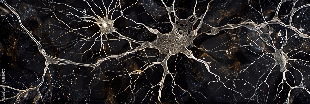 Motor neuron cell body in the anterior horn of the spinal cord with ...