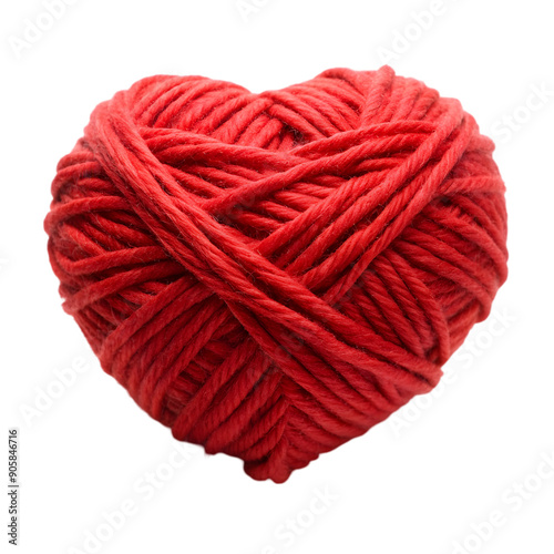 red heart shaped wool yarn