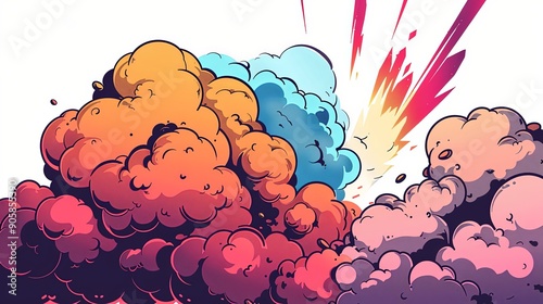 Colorful Explosion Illustration photo