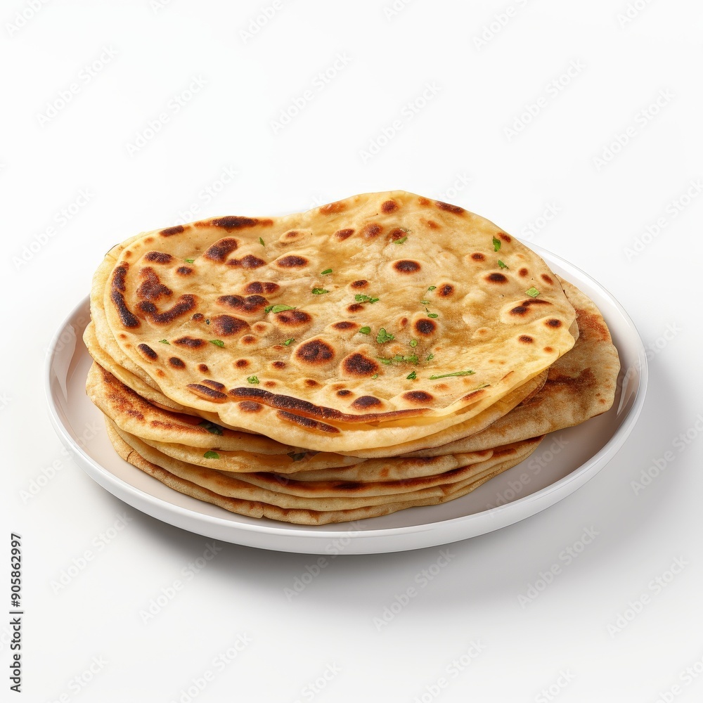 Delicious Homemade Paratha with Golden Brown Crust Delicious Homemade Paratha with Golden Brown Crust