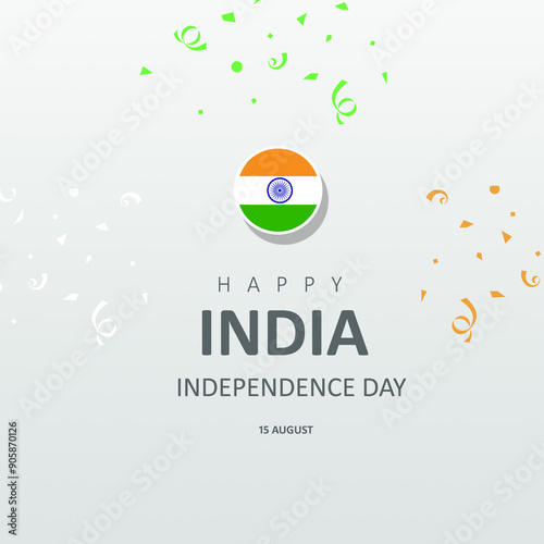 Happy India Independence Day, India day design for social media banner, poster, India flag, 15 August.
