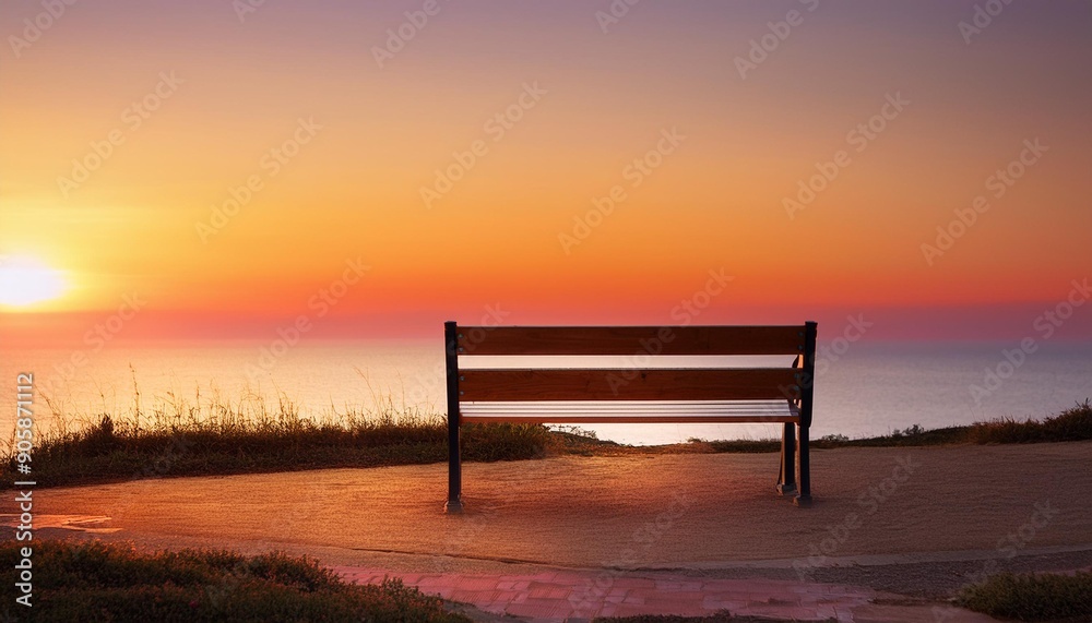 bench in the morning bench in the morning