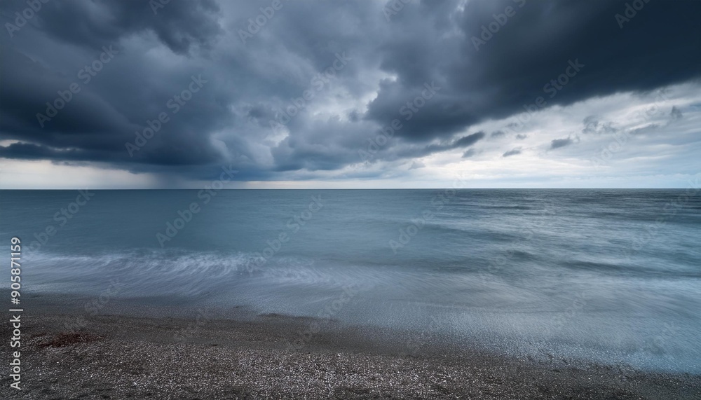 storm clouds over the sea