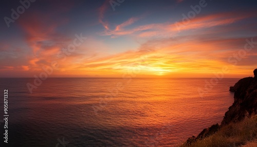 sunset over the sea