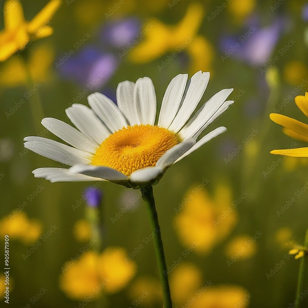 AI Generated Image Of Beautiful Flower Daisy.
Closeup image focusing on details of flower petals.