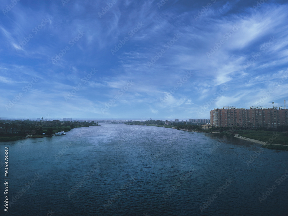 Fototapeta premium Egyptian Nile River in Maadi city