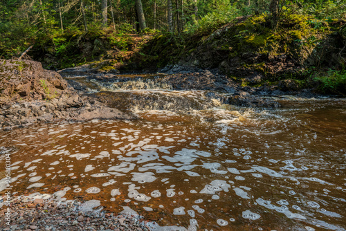 Details of the rock and waterfalls with Amnicon State Park, Wisconsin photo