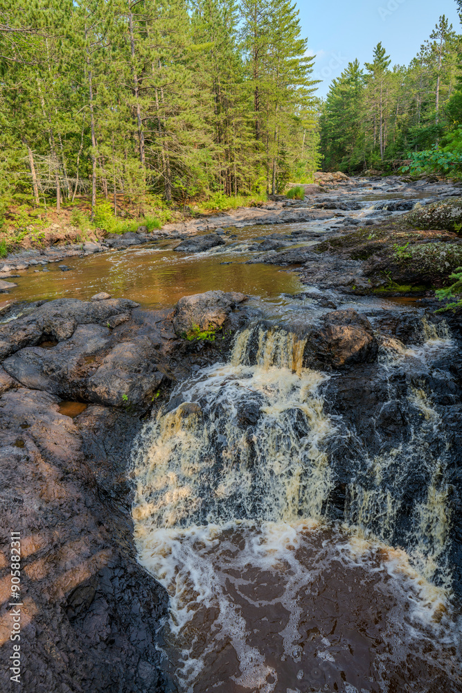 Details of the rock and waterfalls with Amnicon State Park, Wisconsin Details of the rock and waterfalls with Amnicon State Park, Wisconsin