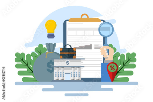 Concept of accounting, financial statements, report preparation. financial reports, digital accounting, auditing and financial research. budget management. flat design vector banner.