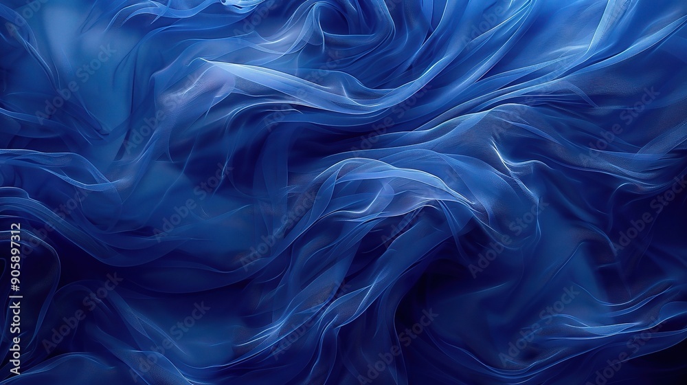 Obraz premium Abstract Blue Tulle Fabric Texture 