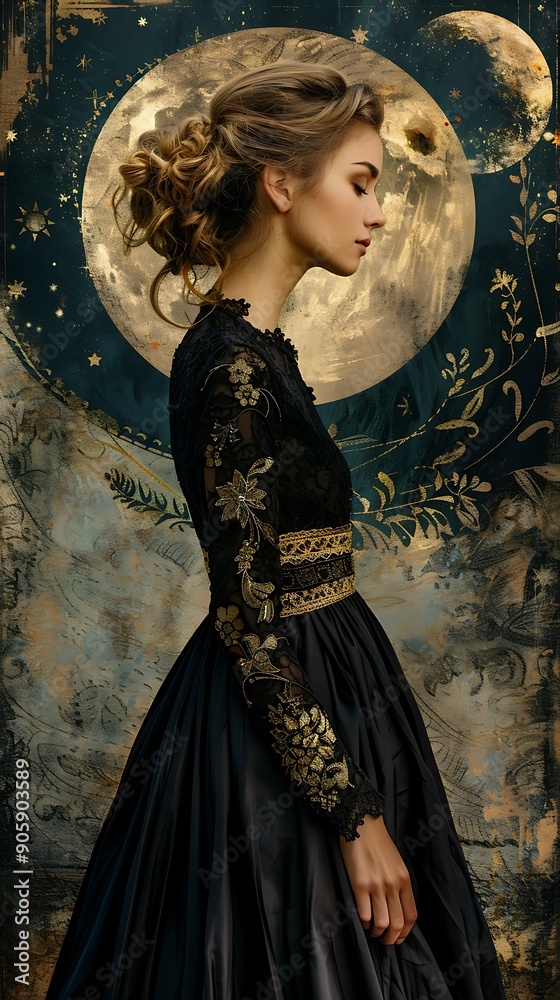 Abstract fantasy woman with flowers, imagination concept. Abstract fantasy woman with flowers, imagination concept.
